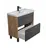 Bathroom furniture with washbasin JESSY 80-U Wood/Grey Sempre 81 cm