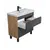 Bathroom furniture with washbasin JESSY 80-U Wood/Grey Sempre 81 cm