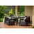 Set of garden furnitiure Allibert CORFU II FIESTA whisky brown