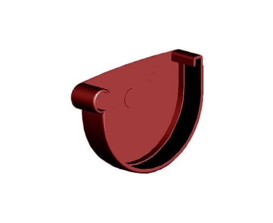 Gutter cap left RainWay 130 mm red