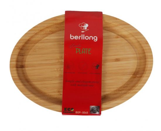 Деревянная тарелка Berllong BOP-0045 28x20x2 см