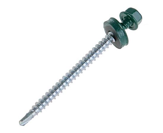 Self-tapping screw for roof with drill Tech-Krep RAL-6005 4.8x70 mm 30 pcs dark green