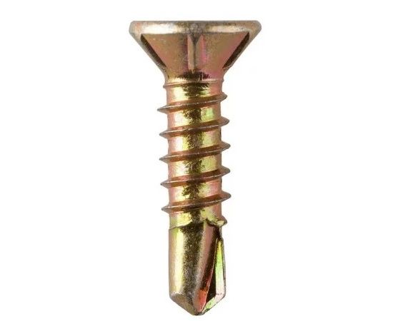 Self-tapping screw for window with drill Tech-Krep 3.9x25 mm 500 pcs yellow