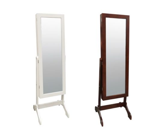 Floor mirror white, brown 14A029-3