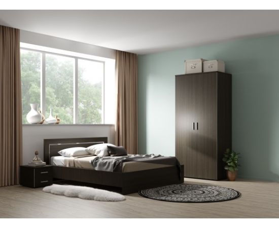 Спальный комплект Marika -2 венге (шкаф+кровать 160*200+2 тумбы)