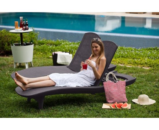 Outdoor Patio Chaise Pacific Keter (two chairs,table)