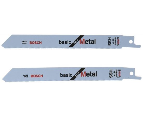 Пильное полотно для сабельной пилы по металлу Bosch S918A 2608651944 150 мм 2 шт