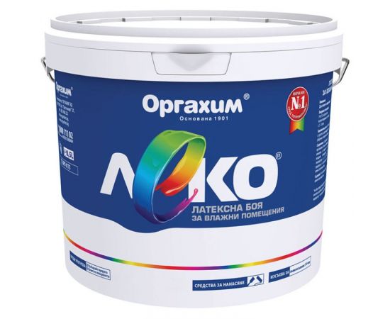 Interior paint for wet rooms Leko 100512 4 l white