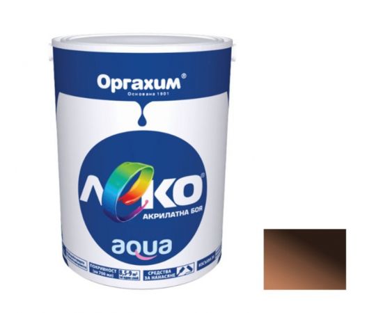 საღებავი აკრილის - პრიალა ყავისფერი LEKO AQUA 0.7 ლ