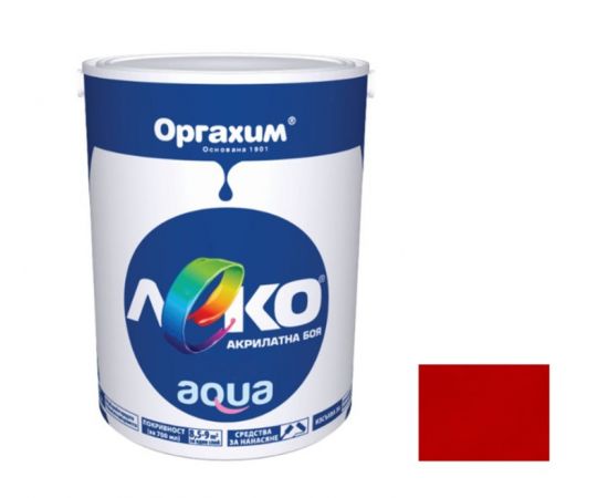 Paint acrylic - glossy red LEKO AQUA 0.7 L