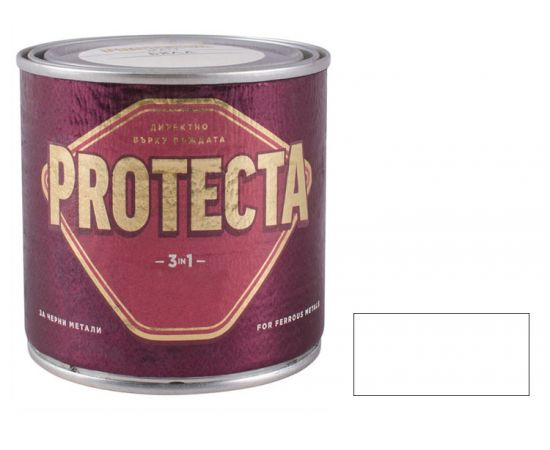 Краска для металла 3 - 1 белая PROTECTA 0.5л