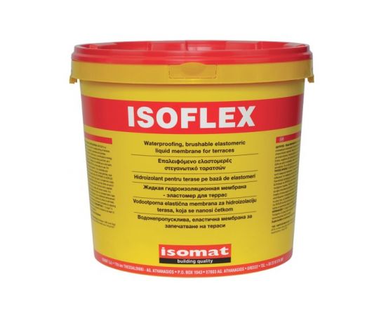 ჰიდროიზოლაცია Isomat Isoflex 5 კგ მოწითალო-ყავისფერი
