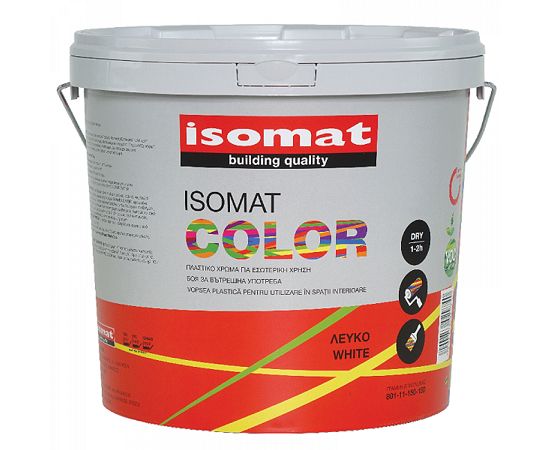 ინტერიერის საღებავი Isomat Color 3 ლ თეთრი