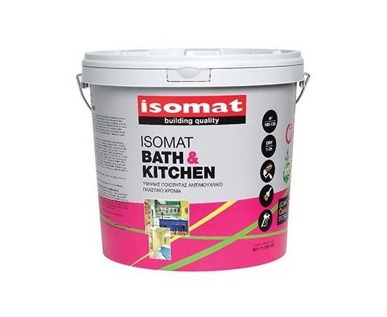 Интерьерная краска Isomat Isomat Bath & Kitchen 10 л белая
