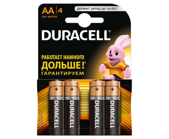 ელემენტი Duracell Basic AA Alkaline 4 ც