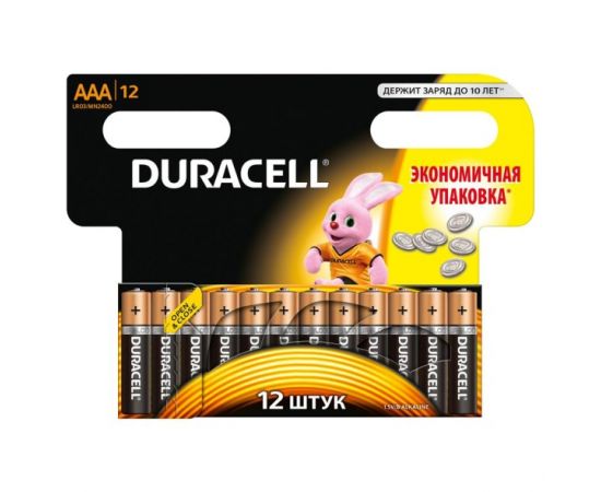 ელემენტი Duracell Basic AAA Alkaline 12 ც
