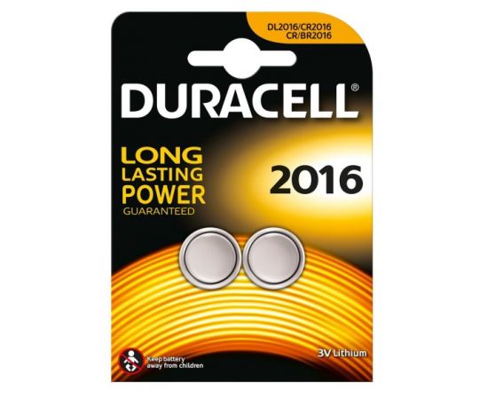 Battery Duracell CR2016 3V Lithium 2 pcs