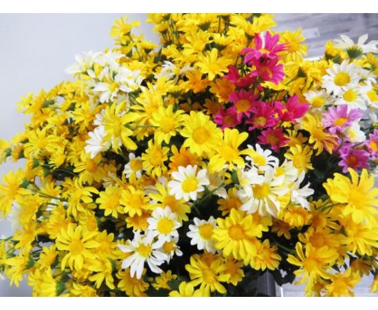 Искусственные цветы хризантема 3 цвета