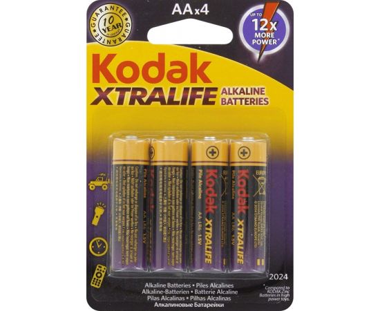 ელემენტი Kodak XtraLife 30952027 AA Alkaline 4 ც