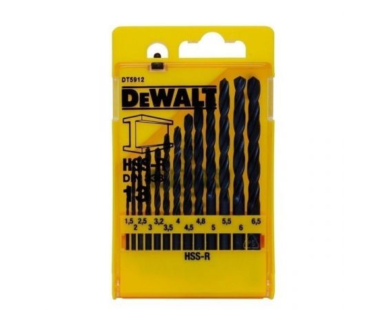 Set of drills for metal DeWalt DT5912 HSS-R 1.5-6.5 mm 13 pcs