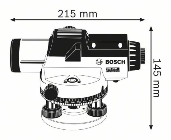 ოპტიკური ნიველირი Bosch GOL 26 D Professional (0601068000)