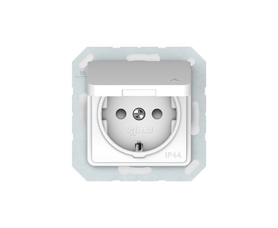 Power socket grounded Vilma RP16-003-02 ww IP44 1 sectional white