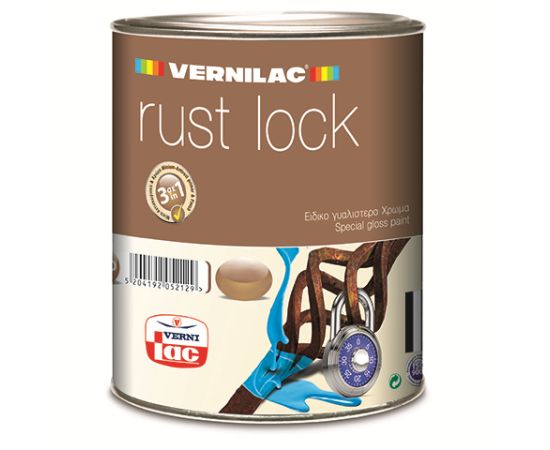 Антикоррозийная краска Vernilac Rust lock 0.75 л черная