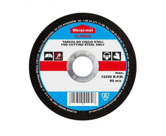 Cutting disc for metal Wkret-met TCS-12510 125x1x22 mm
