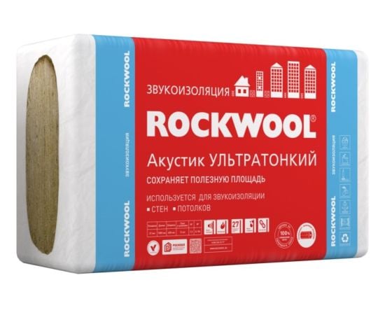 Каменная вата Rockwool Акустик Баттс Pro 1000x600x27 7.2 м²