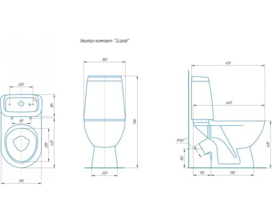 Toilet-Compact Rosa "Skandi"