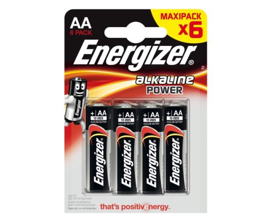 Battery Energizer AA Alkaline Power 6 pcs