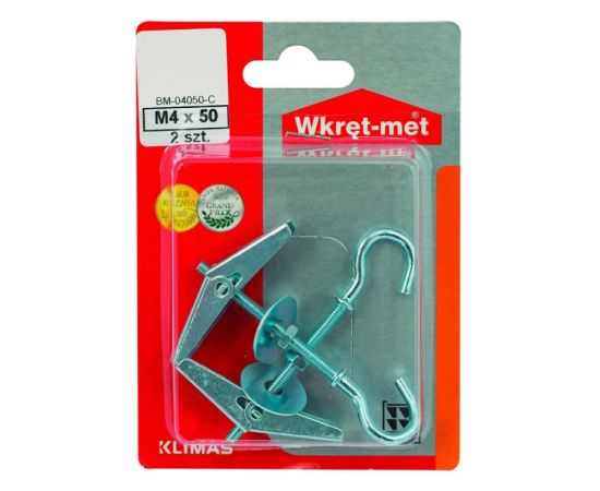 Toggle anchor with round hook Wkret-met BM-04050-C M4x50 mm 2 pcs