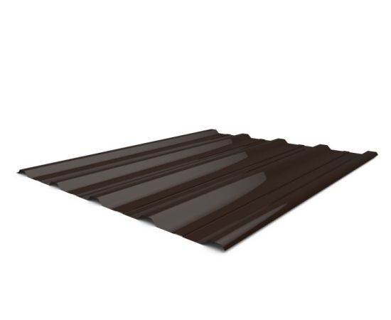 Corrugated galvanised iron 0.45X1140х3000 mm 3.42 m² RAL 8019 WLF trapezium brown