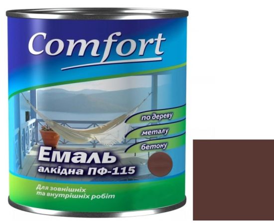 ემალი Polycolor Comfort ПФ-115 0.8 კგ ყავისფერი