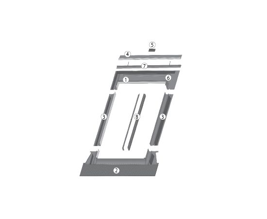 Connecting frame for profiled roofing Fakro 87209 EZV-A 94x140 cm