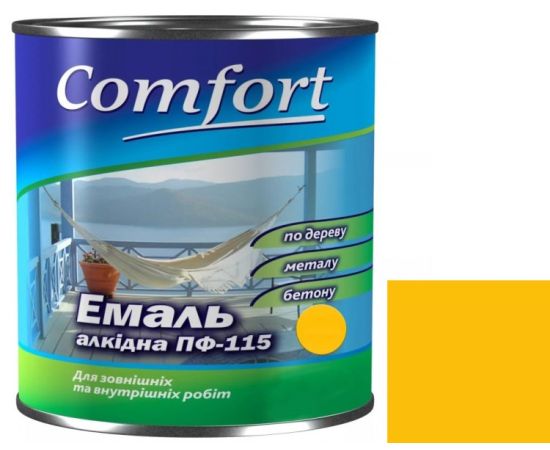 Enamel Polycolor Comfort ПФ-115 0.8 kg yellow