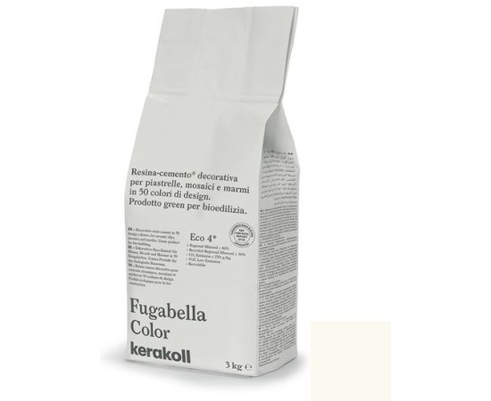 Затирка эпоксидная цементная Kerakoll Fugabella Color 01 белая 3 кг