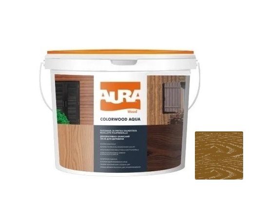 Декоративно-защитное средство для древесины Eskaro Aura ColorWood Aqua 2.5 л орех