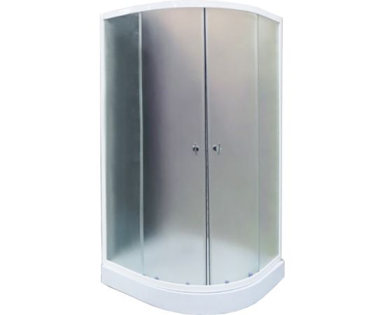 Shower cabine 8120E 90/90 cm (fabric glass, profile white)
