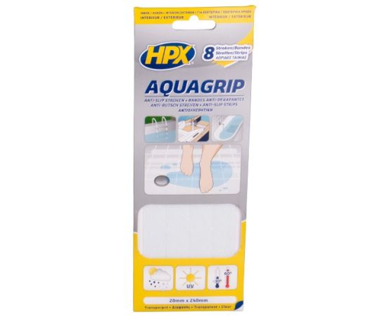Anti-slip tape HPX AQUA GRIP AG2024 240x20 mm 8 pcs