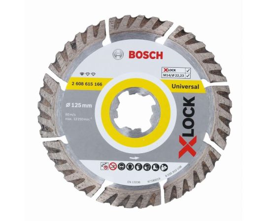 ალმასის დისკი Bosch X-LOCK Standard for Universal 125x22.23 მმ (2608615166)