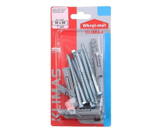 Expansion plug with countersunk hex head wood screw Wkret-met BK-10080 10x80 mm 7 pcs