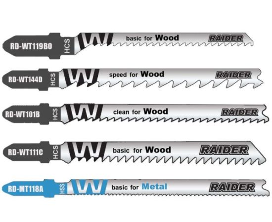 Jigsaw blade for metal/wood Raider 155413 5 pcs