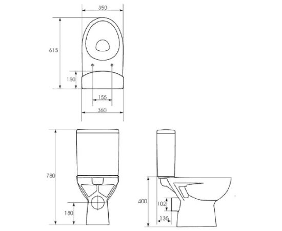 Toilet bowl Cersanit (S-KO-PA011-3\6-Con-DL-w)