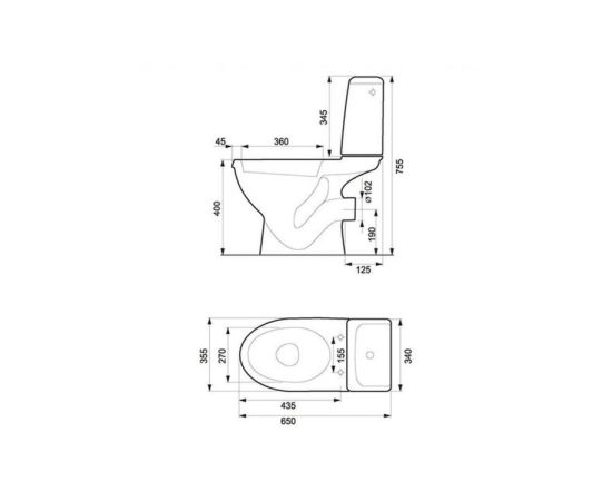 Toilet bowl Cersanit EKO Е011 3/6