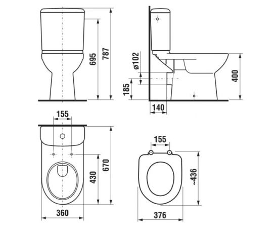 Toilet bowl JIKA OLYMP (8.2261.6.000.242.9)