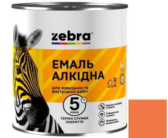 Alkyd enamel Zebra ПФ-116 81 peach 0.9 kg