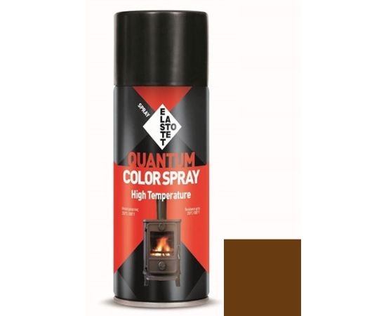 საღებავი სპრეი ცეცხლგამძლე Elastotet Quantum Color Spray High Temperature ყავისფერი 400 მლ
