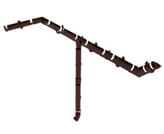 Труба водосточная Giza 85 мм 3 м коричневая (10.120.13.302)