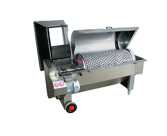 Electric grape crusher with with pump and comb separator Beta 60 2200W stainless steel
